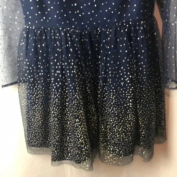 GIANNI BINI JR SZ 13 and SZ 11 NAVY/GOLD DRESS - Picture 5 of 12